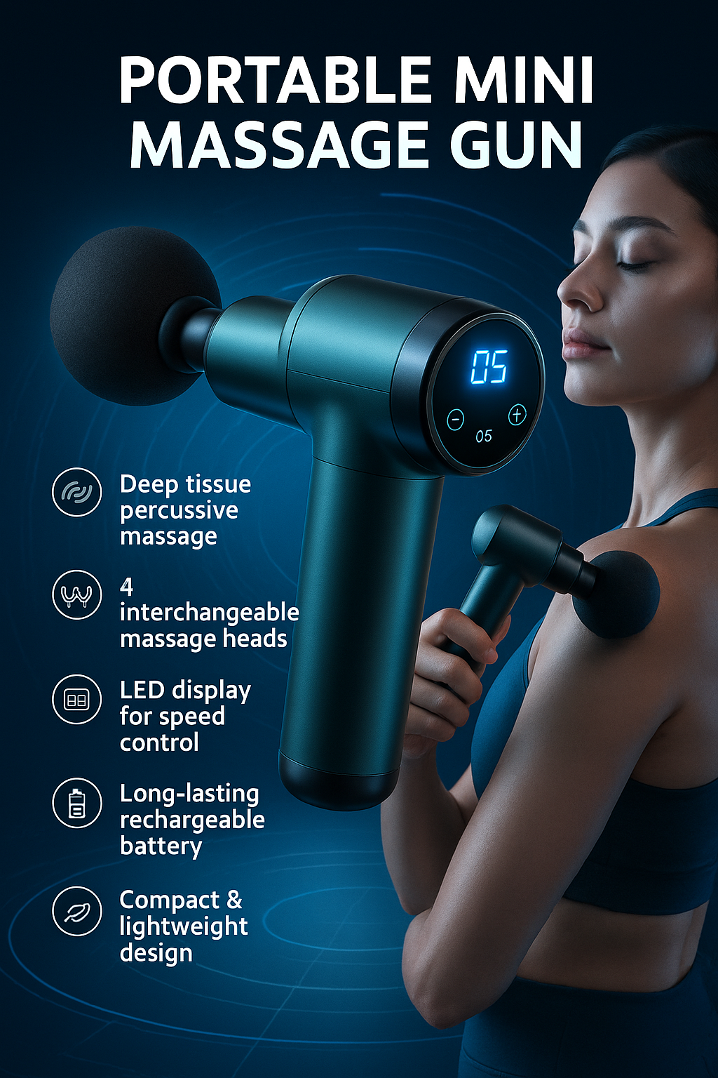 Portable Mini Massage Gun – Deep Muscle Relaxation